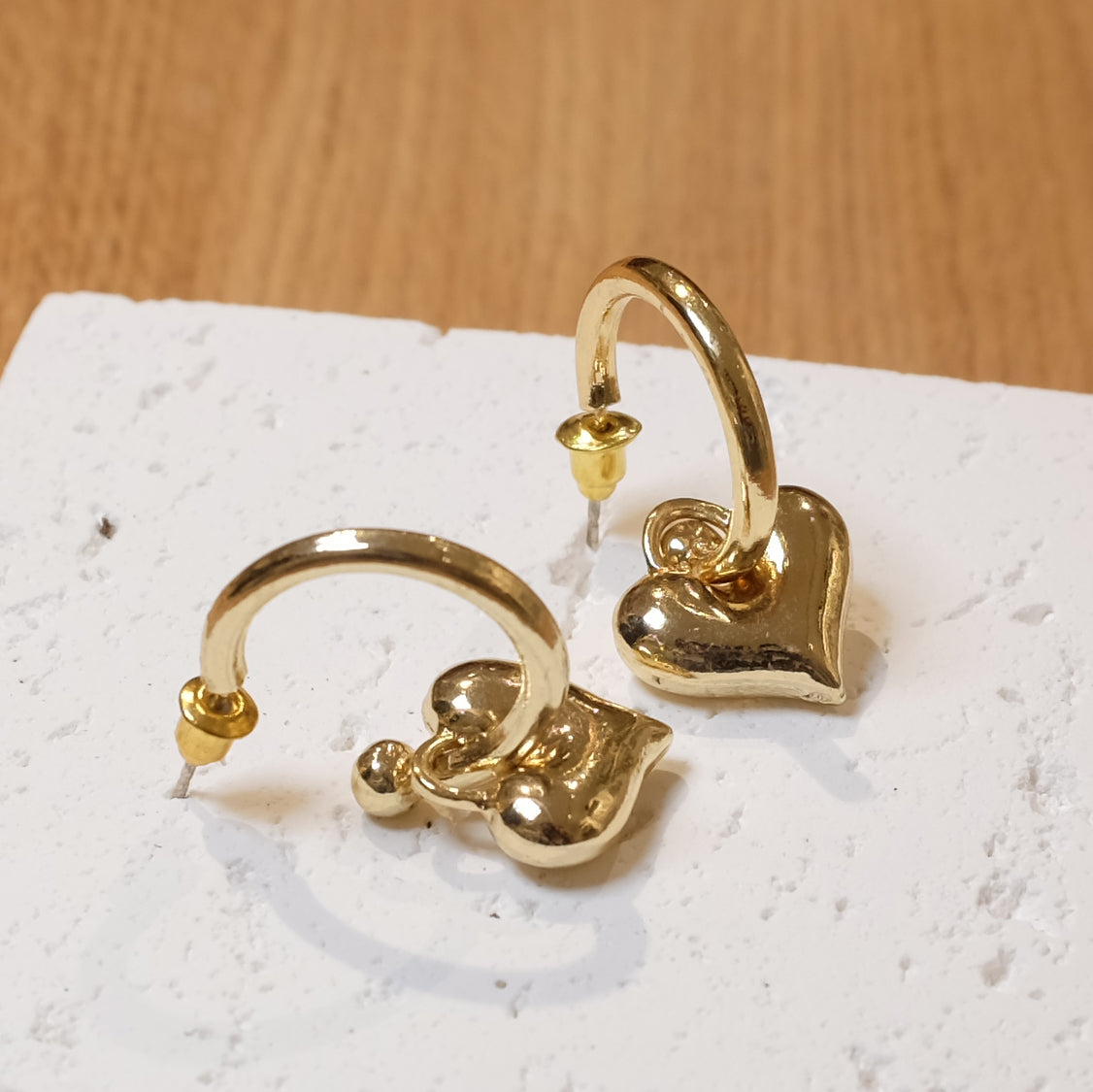 Gold Spade Earrings
