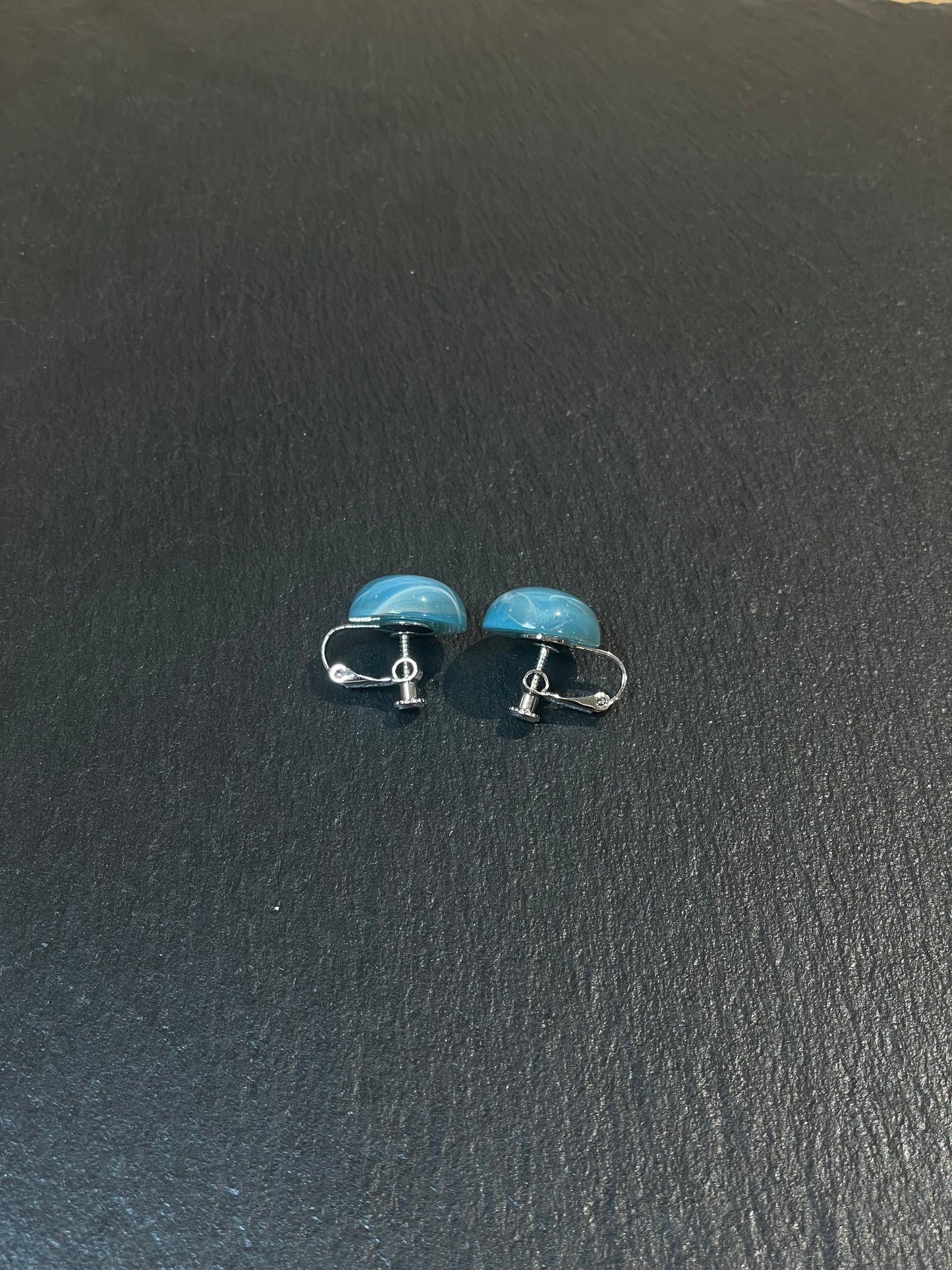 Acrylic Sea Waves Clip-On Earrings